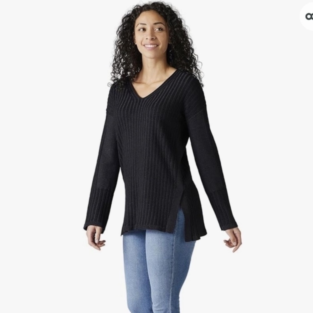 Smartwool Women's Shadow Pine Ribbed V-Neck‎ Sweater Size Small